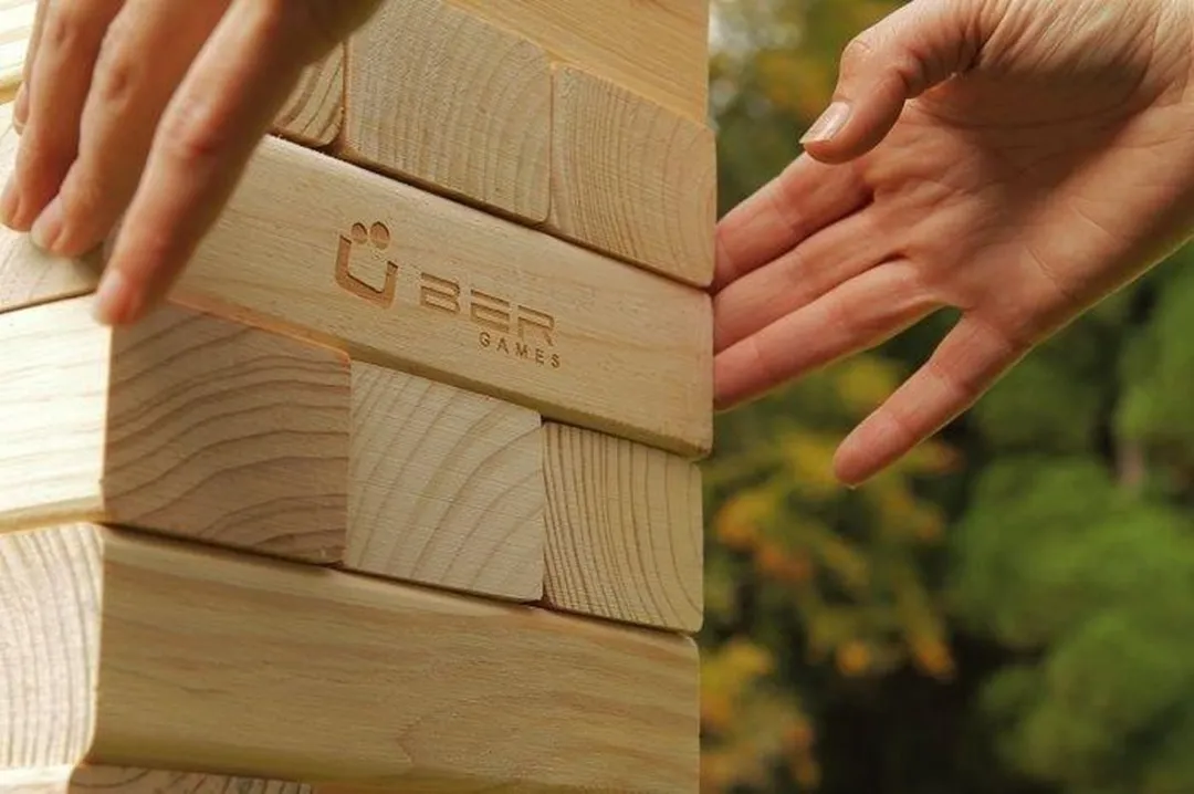 Ubergames Stapeltoren - 56 Stuks Hout - tot 150 cm