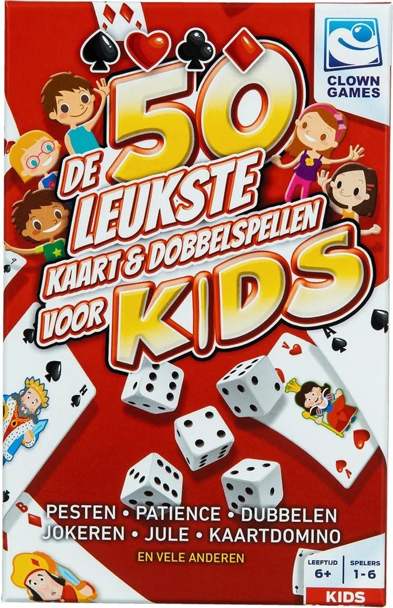 Clown Games Kids 50 Kaart & Dobbelspellen - 2007871