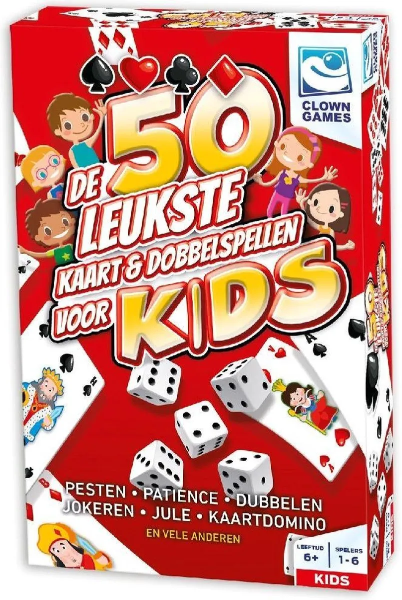 Clown Games Kids 50 Kaart & Dobbelspellen