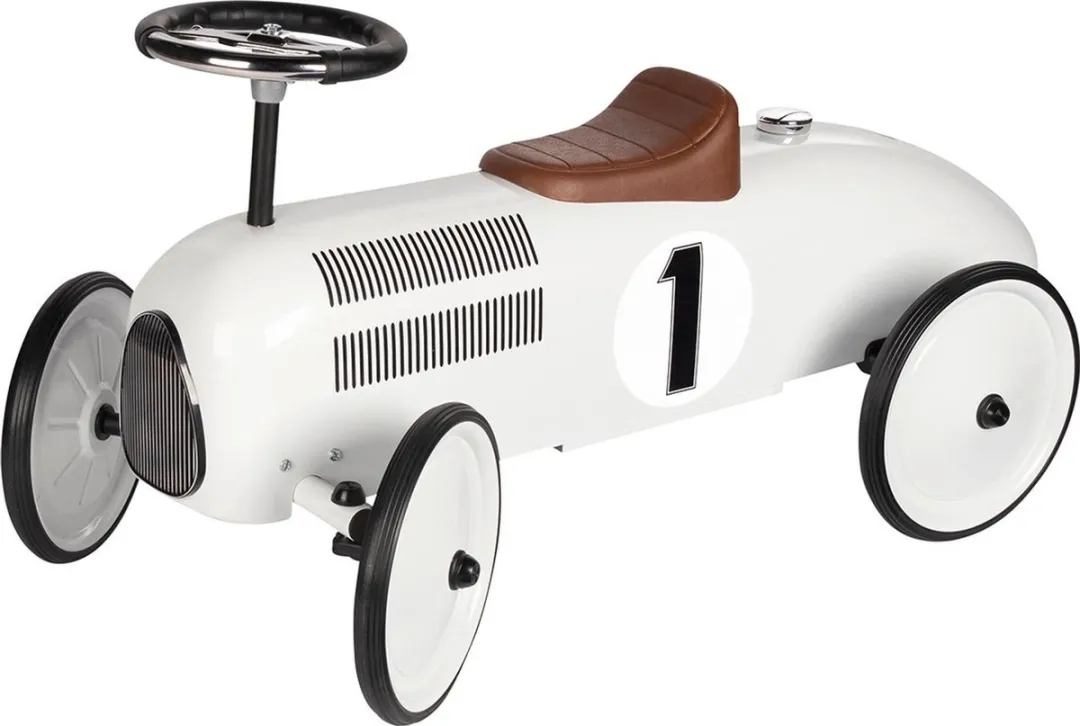 Goki Loopauto 14175 - Wit 73,5x35x40cm