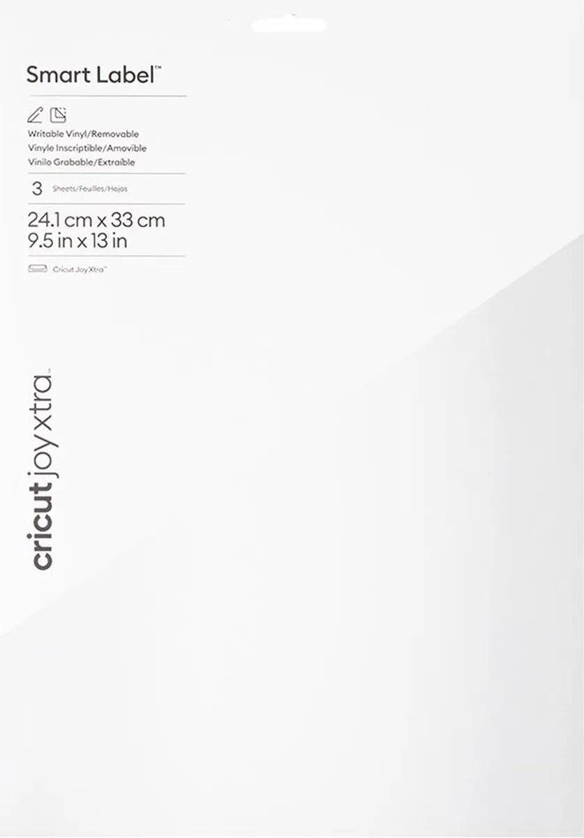 Cricut Beschrijfbaar Smart Vinyl Verwijderbaar Wit 24x33cm