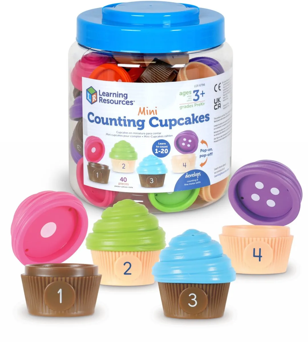Learning Resources telspel Mini Counting Cupcakes educatief speelgoed.
