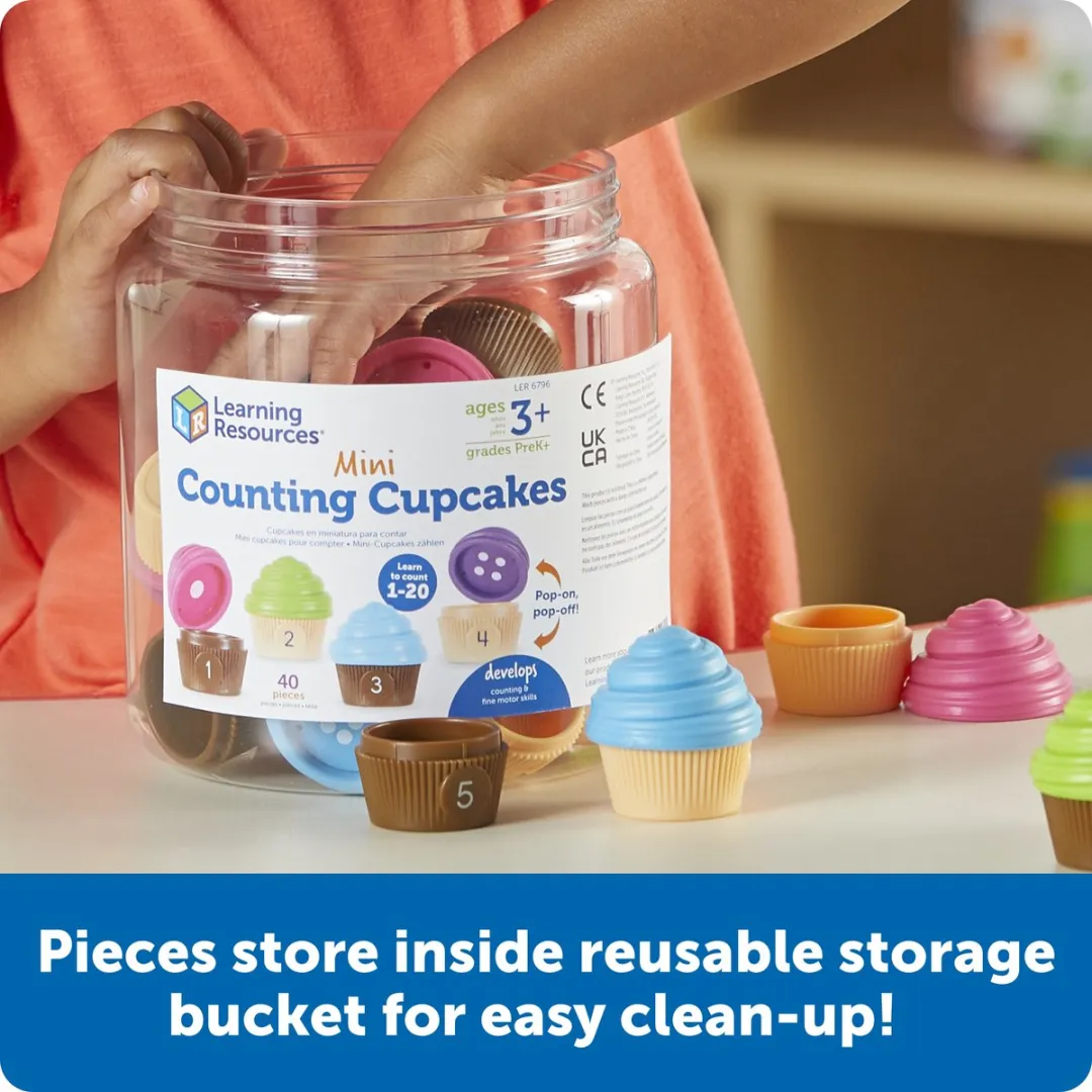 Learning Resources telspel Mini Counting Cupcakes educatief speelgoed.