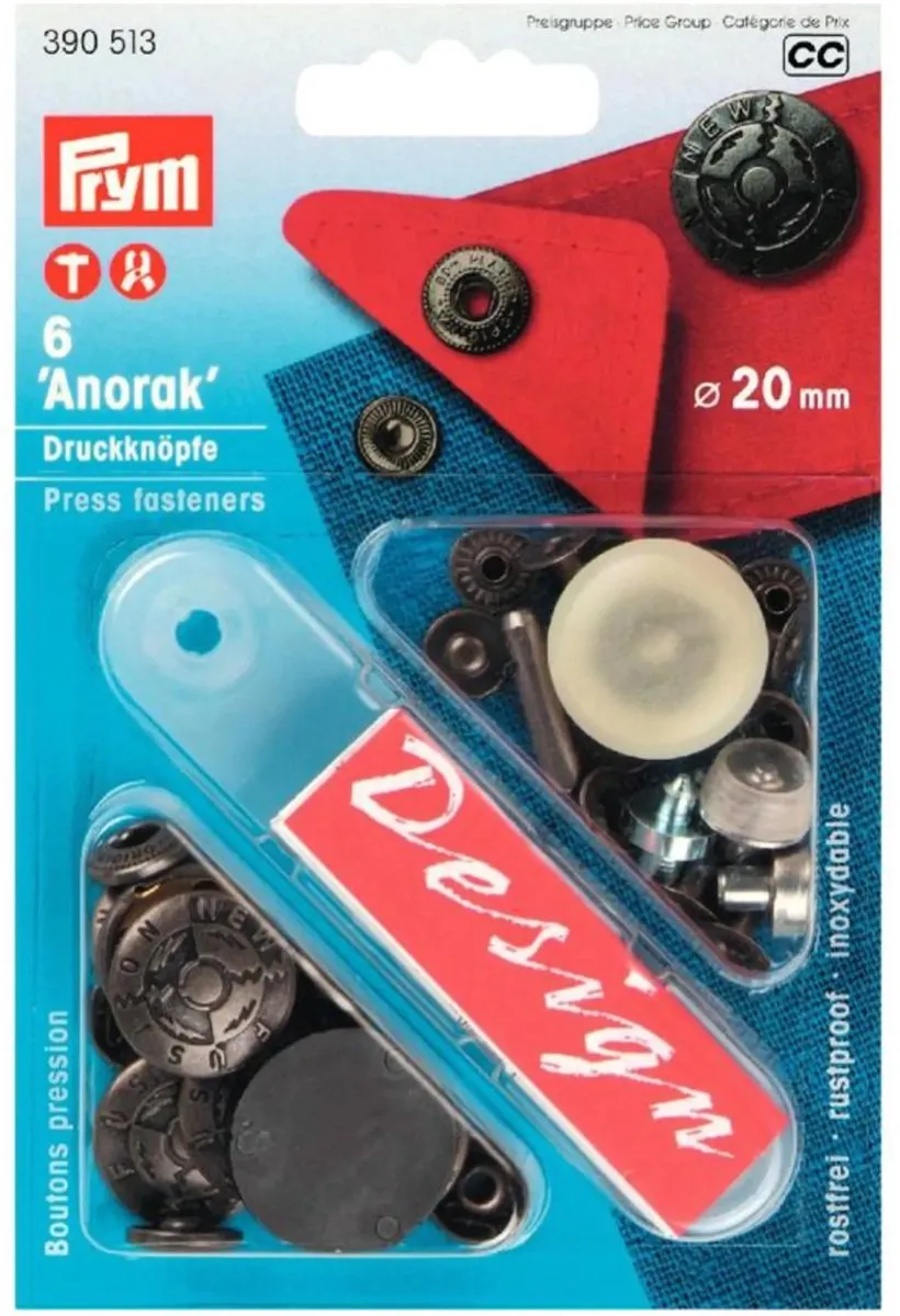 Prym Anorak Fusion Drukknopen 20mm Oudzilver - 6 Stuks - afbeelding 6 van 6