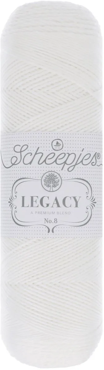 Scheepjes Legacy Glanskatoen nr. 8 - Wit