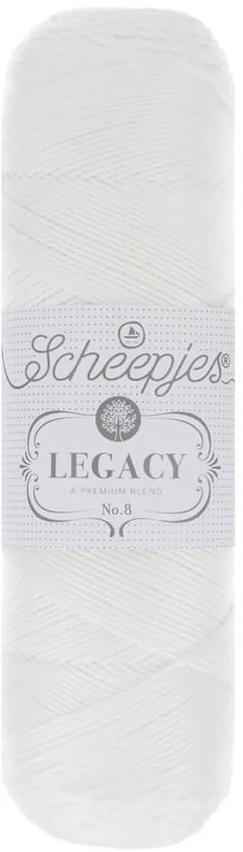 Scheepjes Legacy Glanskatoen nr. 8 - Wit