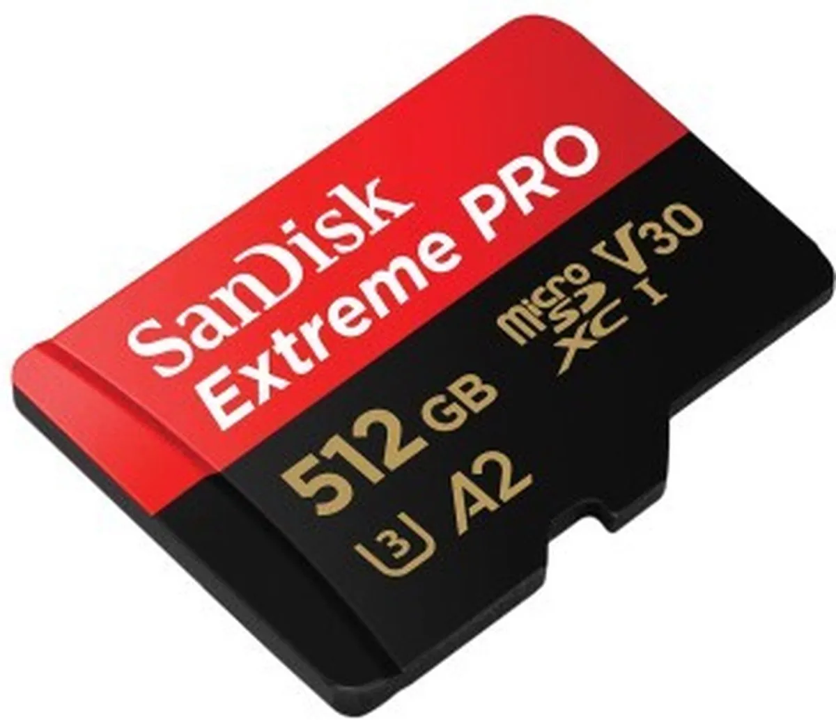 SanDisk Extreme Pro Micro SDXC 512GB SDSQXCZ-512G-GN6MA - met adapter