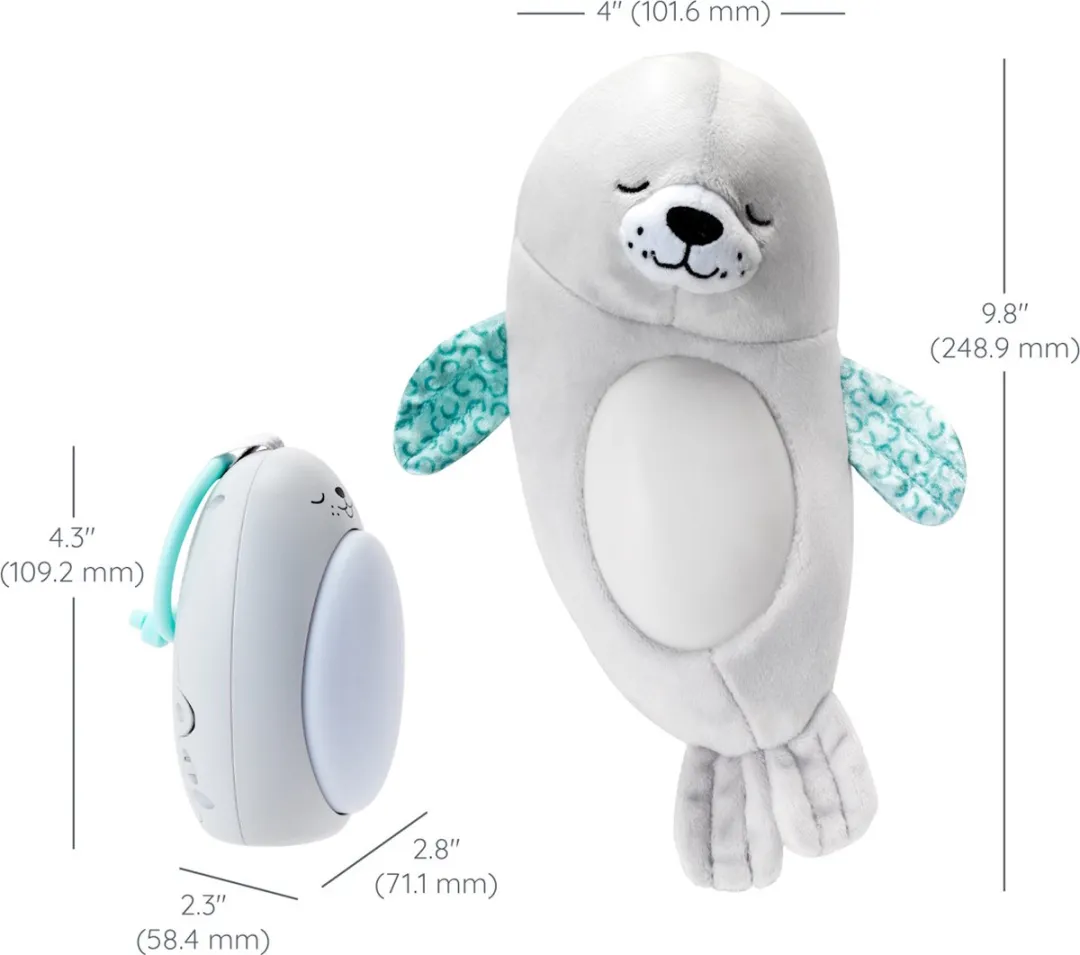 Infantino 3-in-1 Sounds & Lights Zeehond Nachtlampje - Grijs