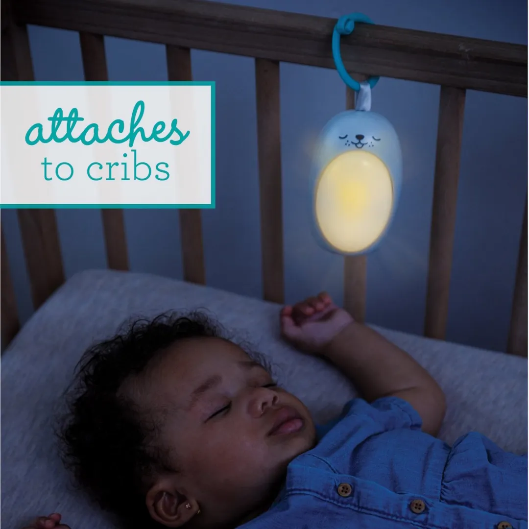 Infantino 3-in-1 Sounds & Lights Zeehond Nachtlampje - Grijs