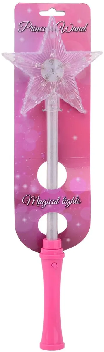 Johntoy Toverstaf Lichtgevend Junior 40cm - Roze