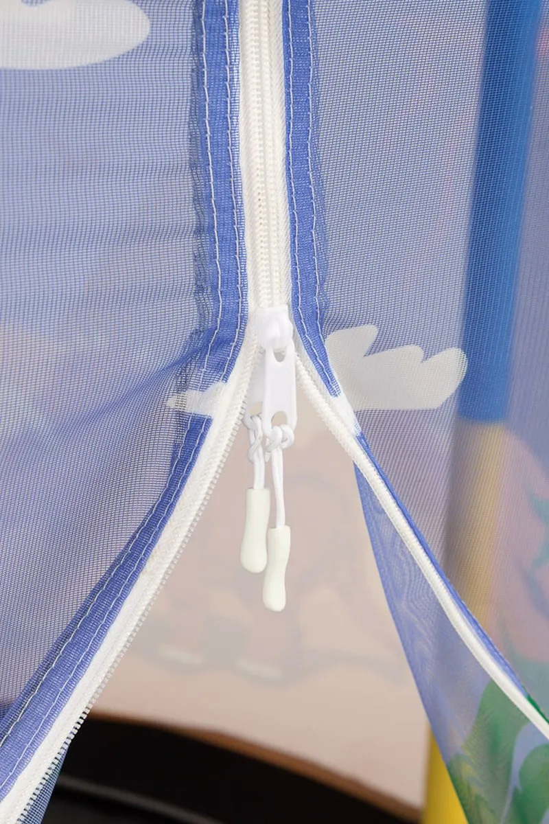 Mini Trampoline Met Veiligheidsnet - Dino Thema - Trampolines Voor Kinderen - Peuter Buitenspeelgoed - Kindertrampoline - Ø 100 CM