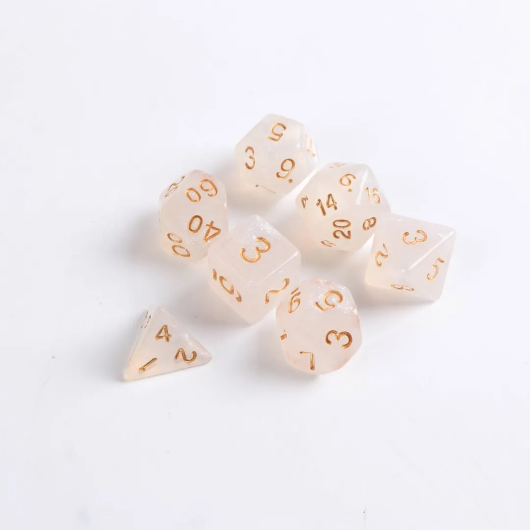 Lapi Toys D&D Dobbelstenen Set 7 Stuks - Acryl Wit
