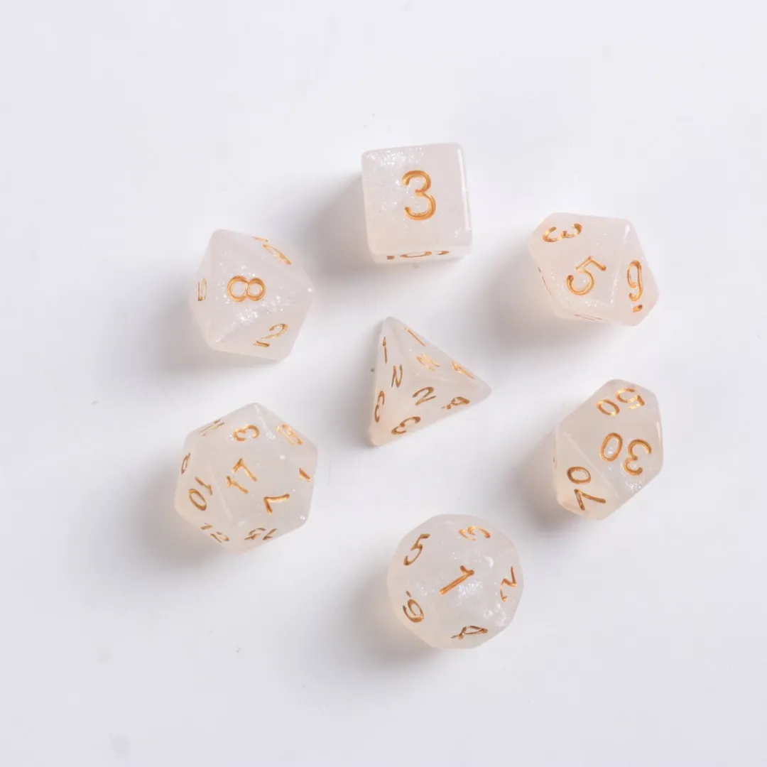 Lapi Toys D&D Dobbelstenen Set 7 Stuks - Acryl Wit