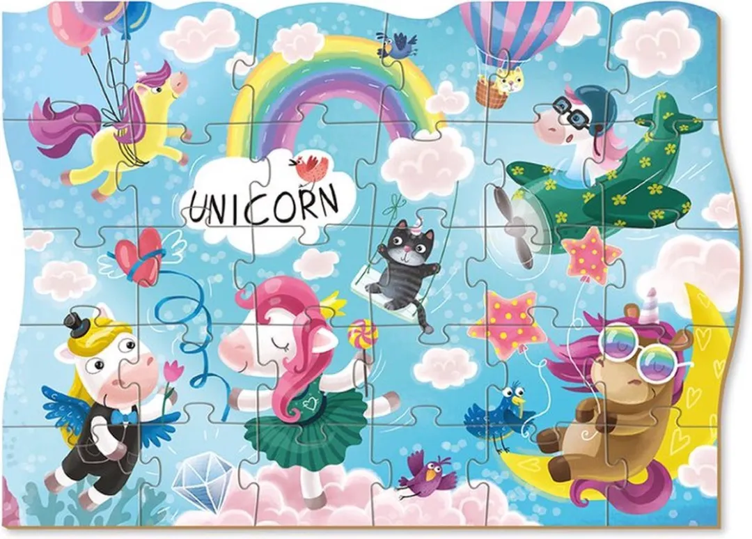 Dodo Toys Unicorn Puzzel 3+ 30 Stuks - 20x27cm