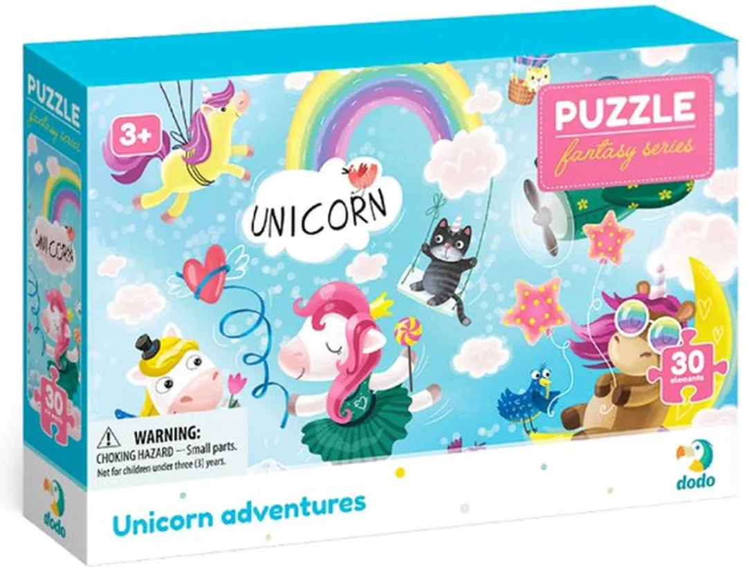 Dodo Toys Unicorn Puzzel 3+ 30 Stuks - 20x27cm