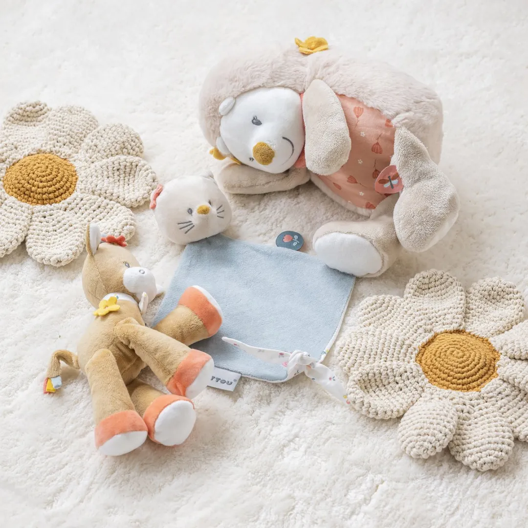 Nattou Egel Zoe Knuffel 30cm - Zand Beige