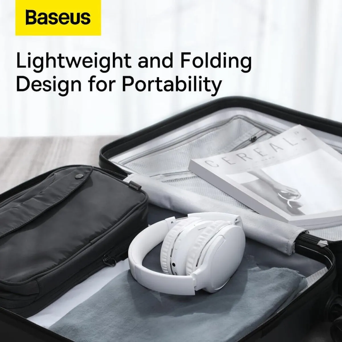 Baseus Encok Pro Draadloze Koptelefoon Bluetooth 5.3 - Wit