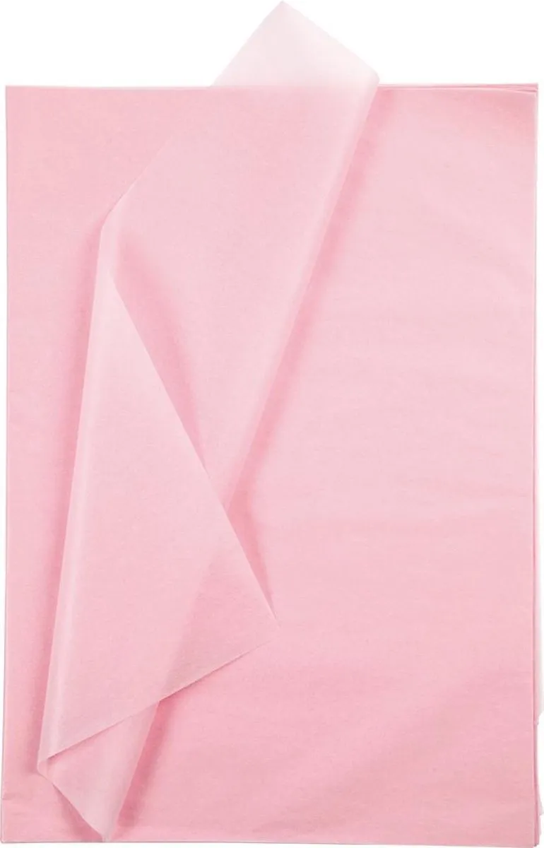 Creativ Company Tissuepapier Lichtroze 50x70cm - 25 Vel - afbeelding 6 van 6