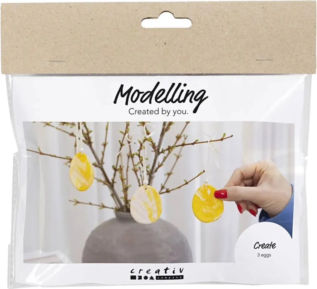 Creativ Company Mini Hobbyset Boetseren Ei Lichtgeel
