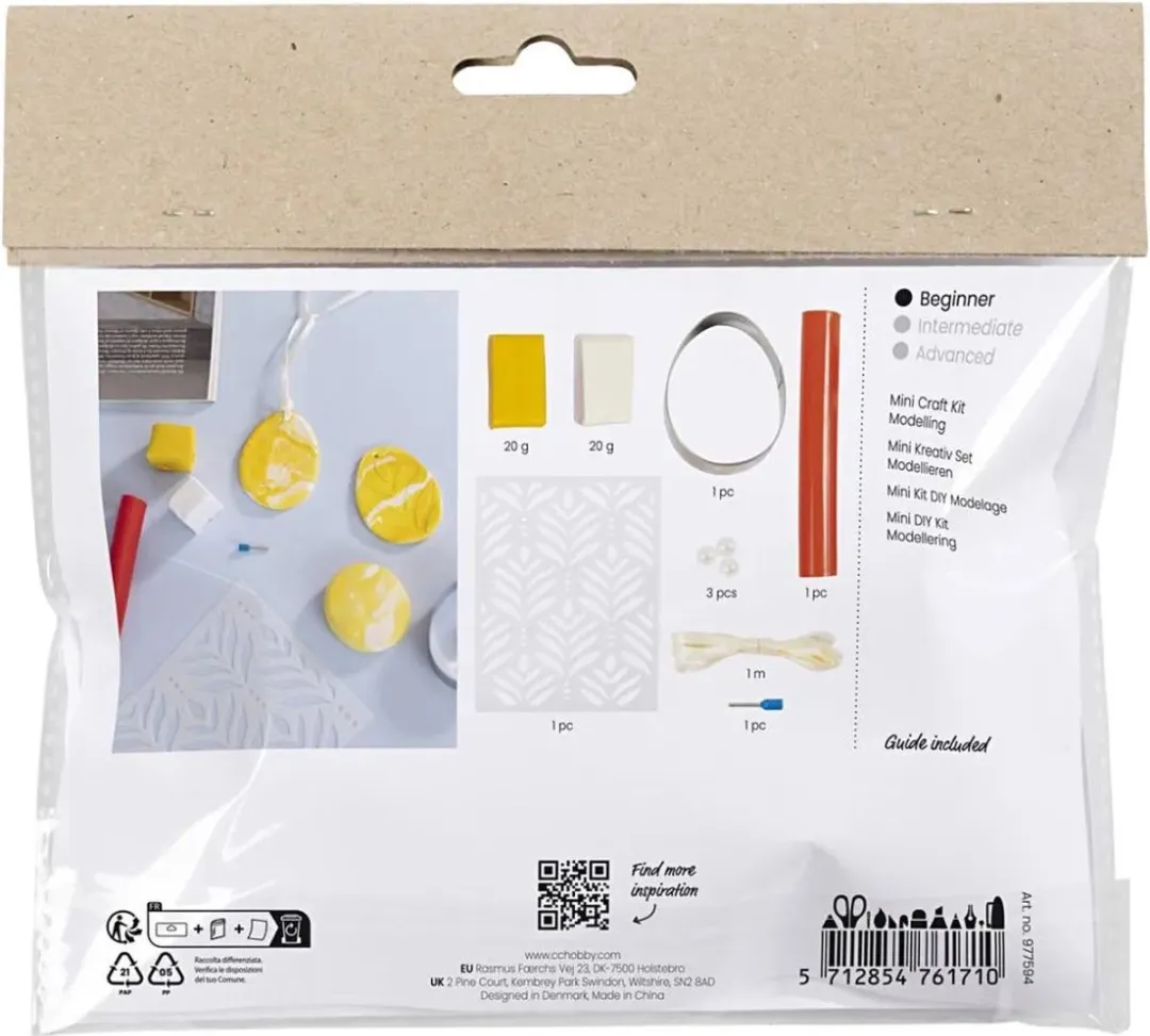 Creativ Company Mini Hobbyset Boetseren Ei Lichtgeel