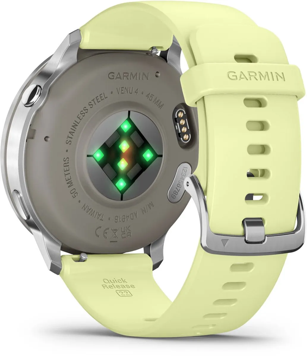 Garmin Venu 4 - Multisport smartwach - 45 mm - AMOLED - Zilver/citroen