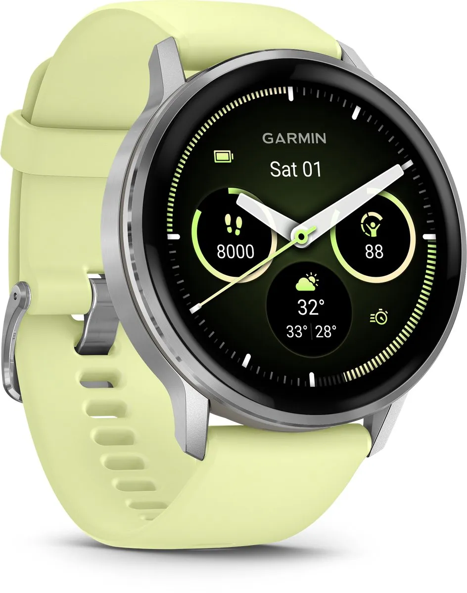 Garmin Venu 4 - Multisport smartwach - 45 mm - AMOLED - Zilver/citroen
