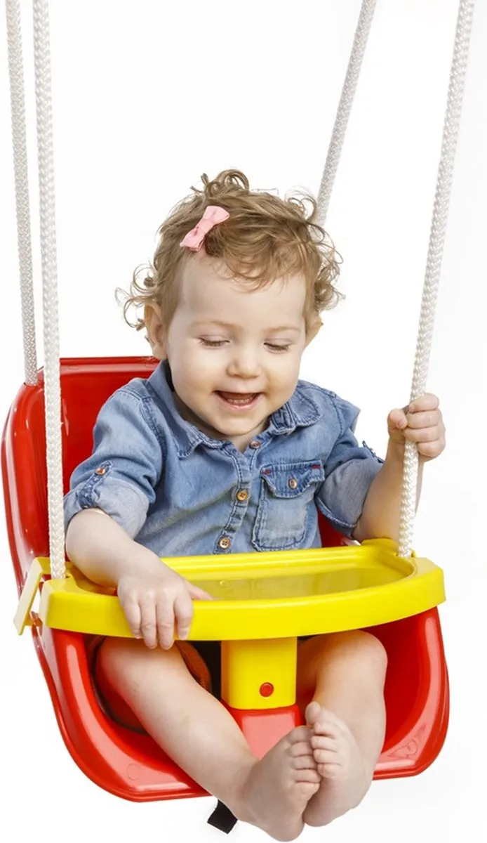 Paradiso Toys Schommelzitje 2-in-1 T03283 - Rood/Geel