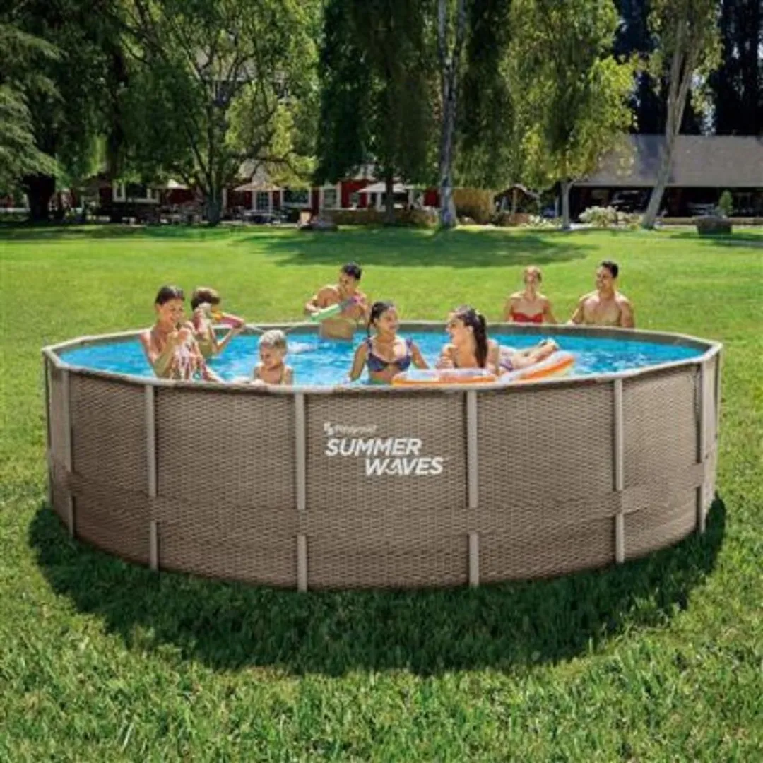 Summer Waves - Elite Frame zwembad - 488 x 122 cm - donker drievoudig mandweefsel