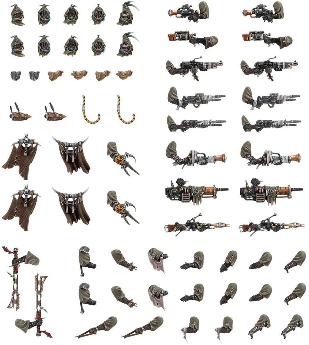 Games Workshop Necromunda Ash Wastes Nomads Wapens & Upgrades - 64 Onderdelen