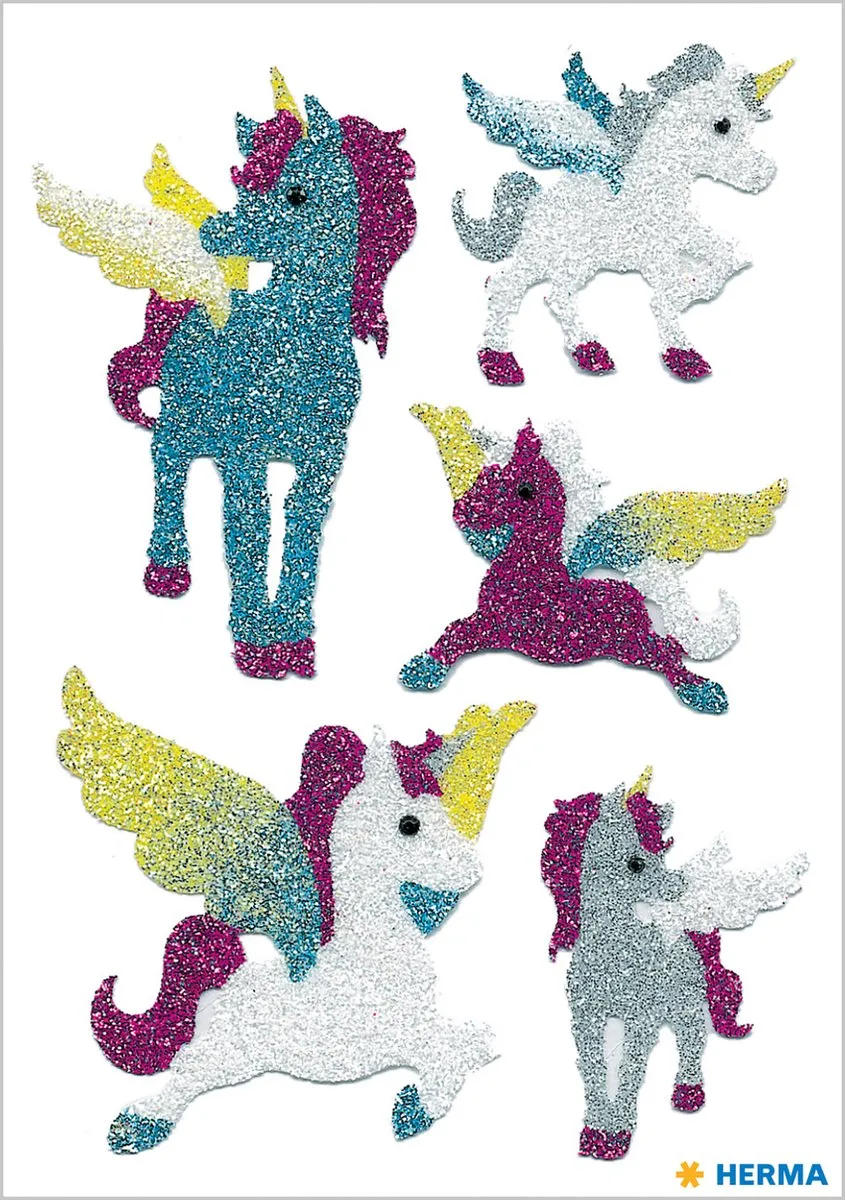 Herma Magic Eenhoorn Stickers - 5 Stuks - Gekleurd