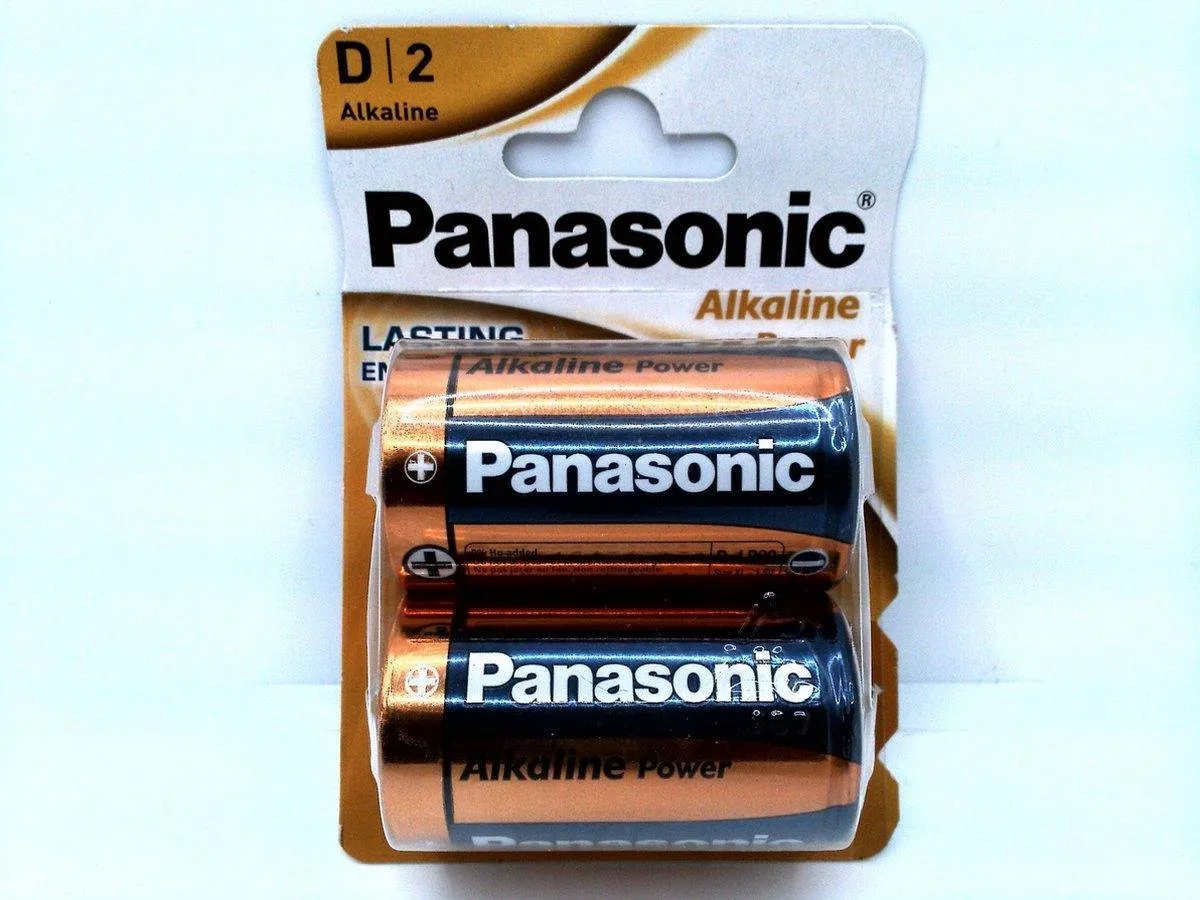 Panasonic PBALR020B2 Alkaline Batterij Type D