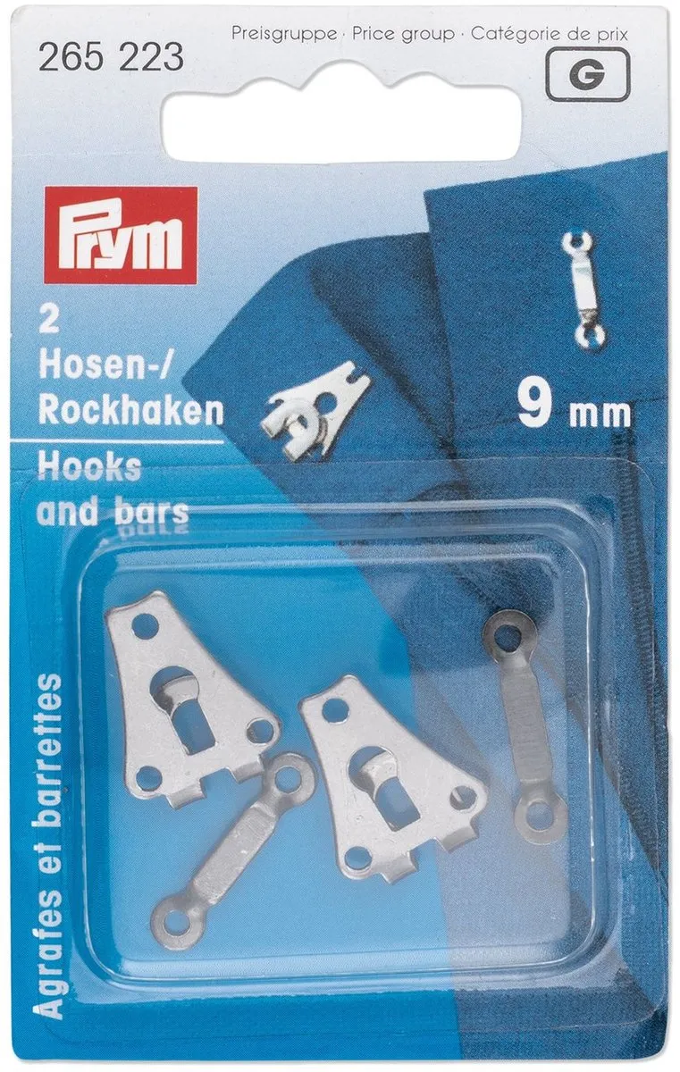 Prym Rokhaken 9mm - Zilver - 2 Stuks