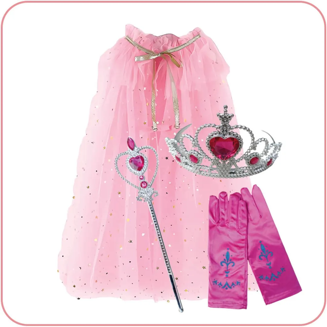 Jobber Toys Prinsessenjurk Roze Glitter - One Size