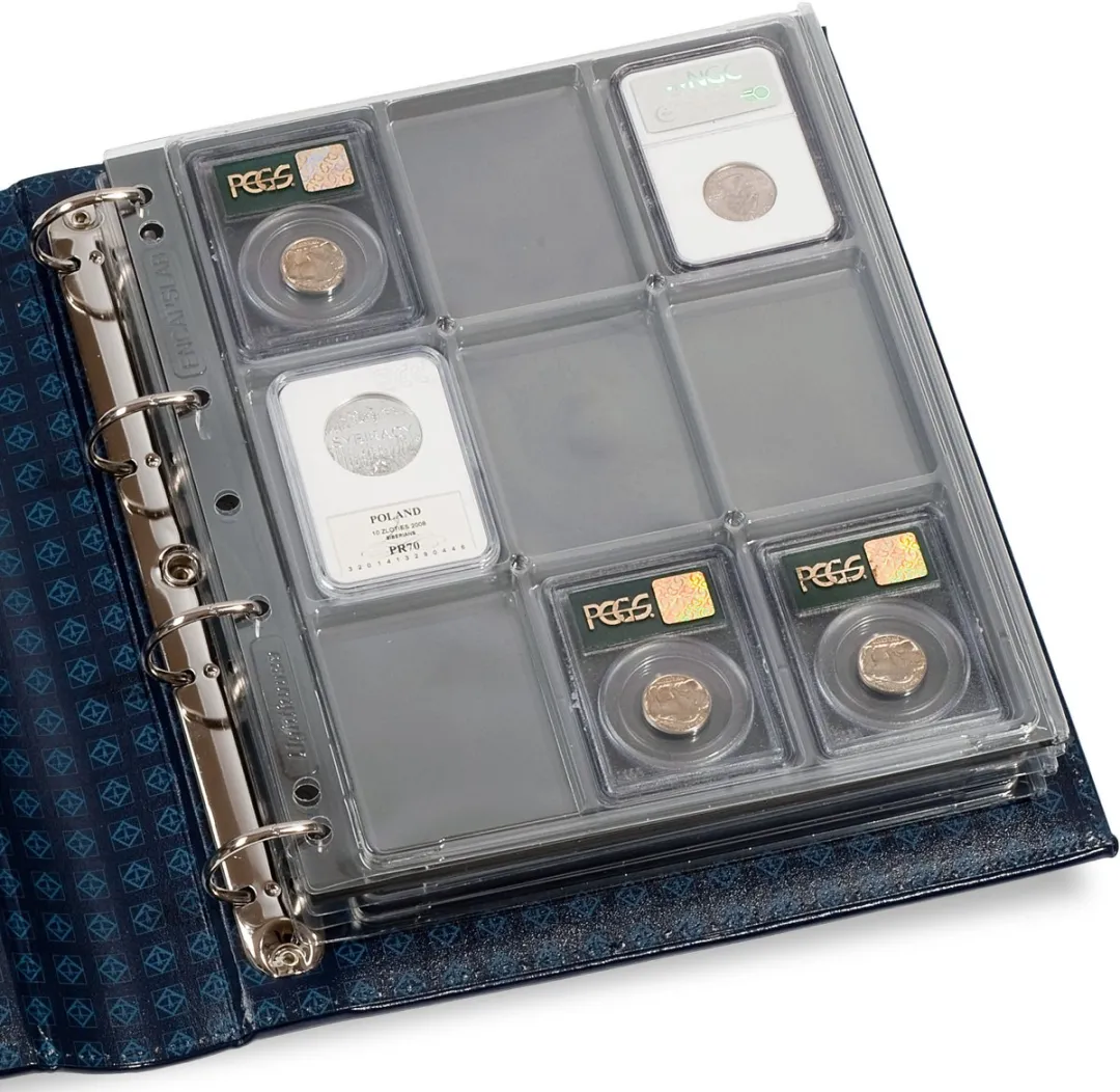 Leuchtturm ENCAP Bladen - Voor 9 Slabs capsules 60 x 85 mm - 4-rings