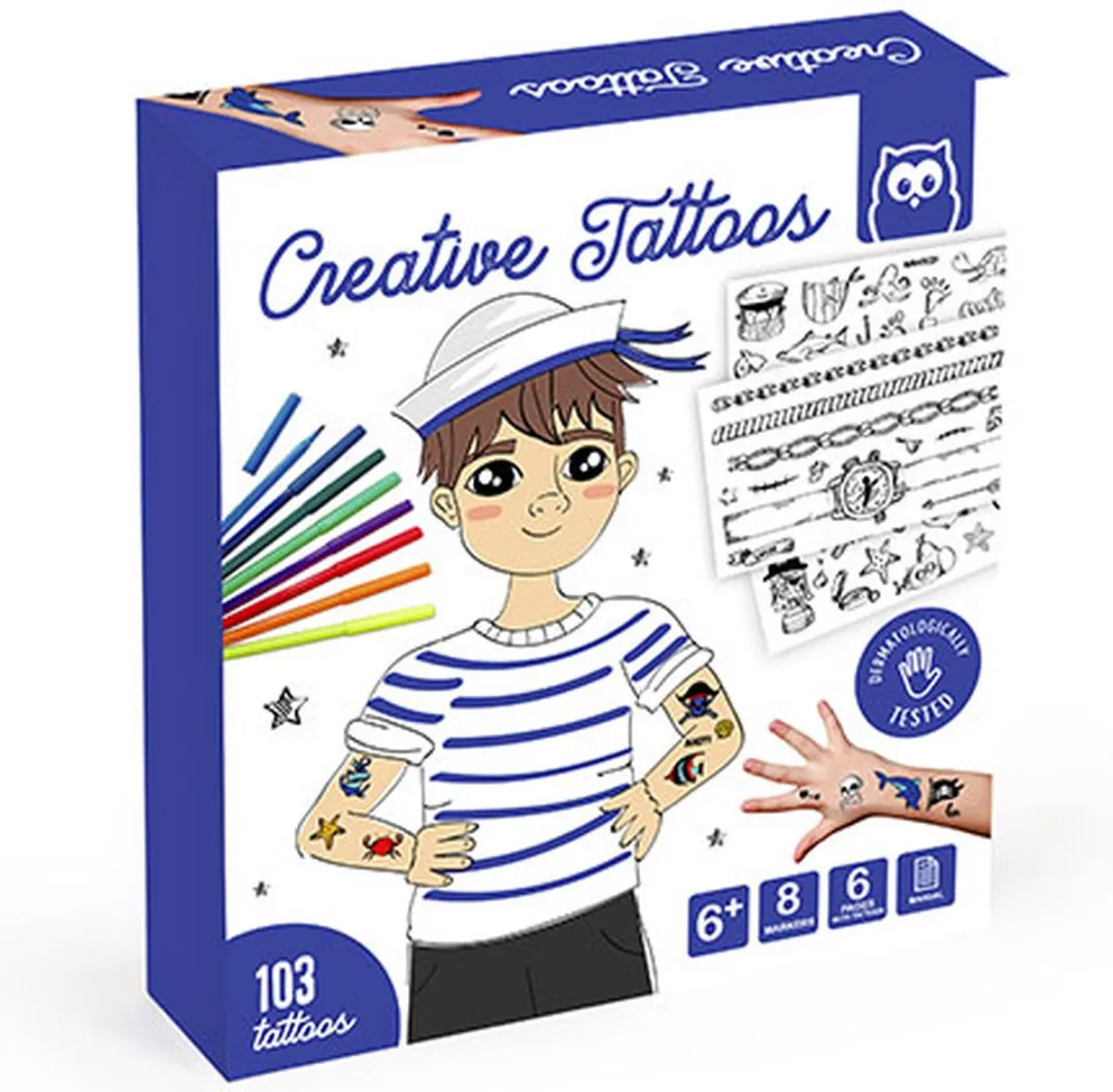 Eurekakids Creative Tattoos Piraten - 103 Stuks - Multi