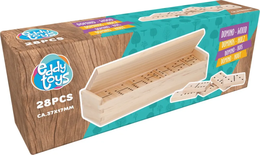 Eddy Toys Dominospel Hout 28 Stuks 42672