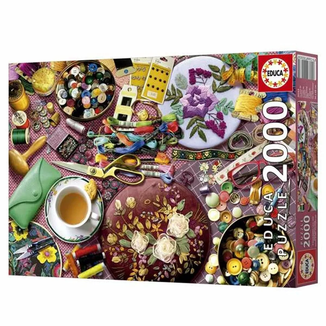 Educa The Sewing Table Puzzel 2000 Stuks - Multicolor