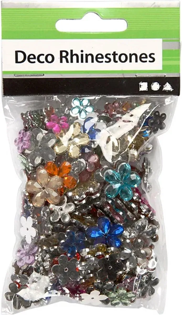 Creativ Company Strasstenen Bloemen Ø6-12mm - 252 Stuks