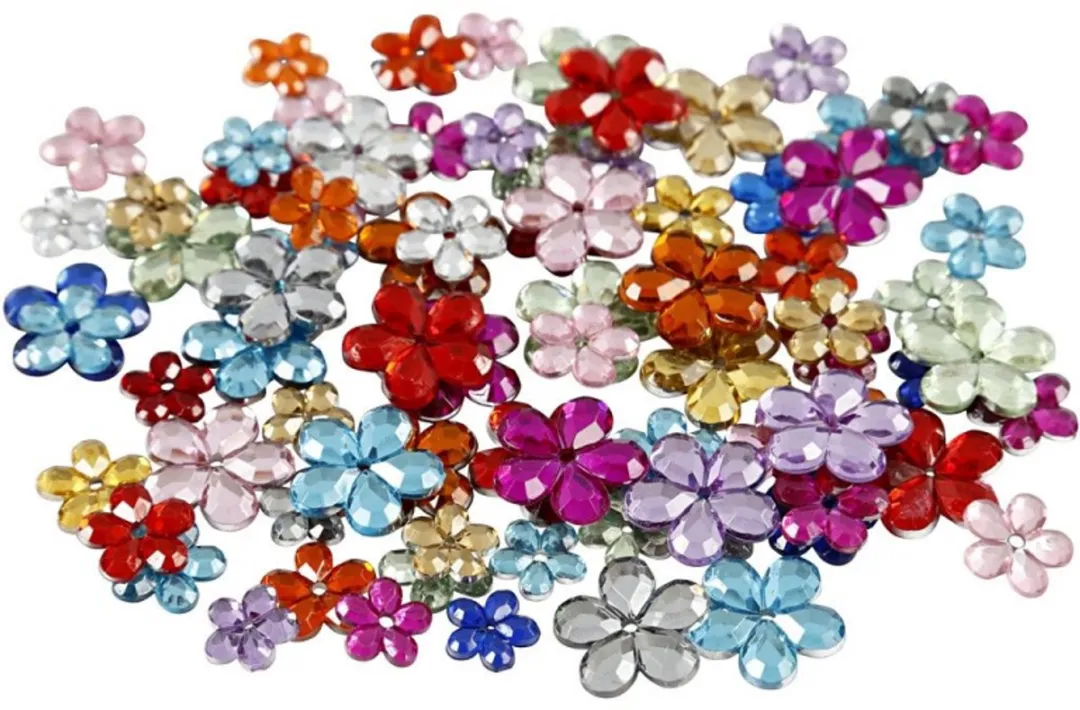 Creativ Company Strasstenen Bloemen Ø6-12mm - 252 Stuks