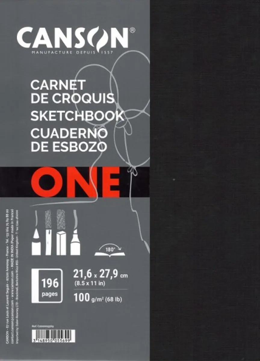Canson Art Dummy Tekenboek 196 vel - 216x279mm 100gr Wit