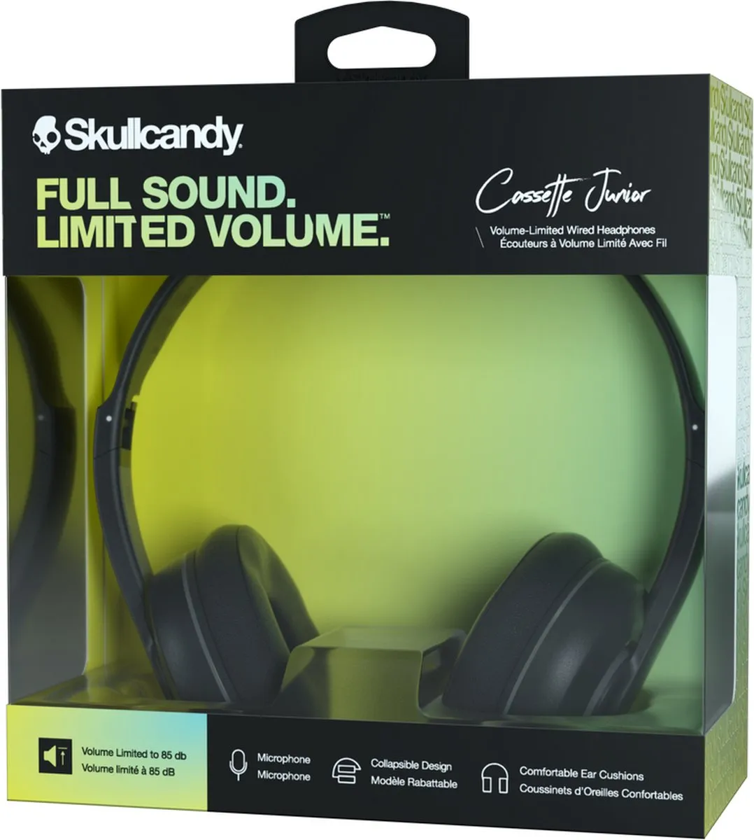 Skullcandy Cassette Junior – Kinder Koptelefoon – Volume begrensd - Zwart