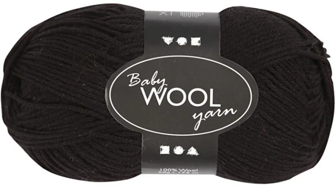 Creativ Company Baby Wolgaren 50g - Zwart