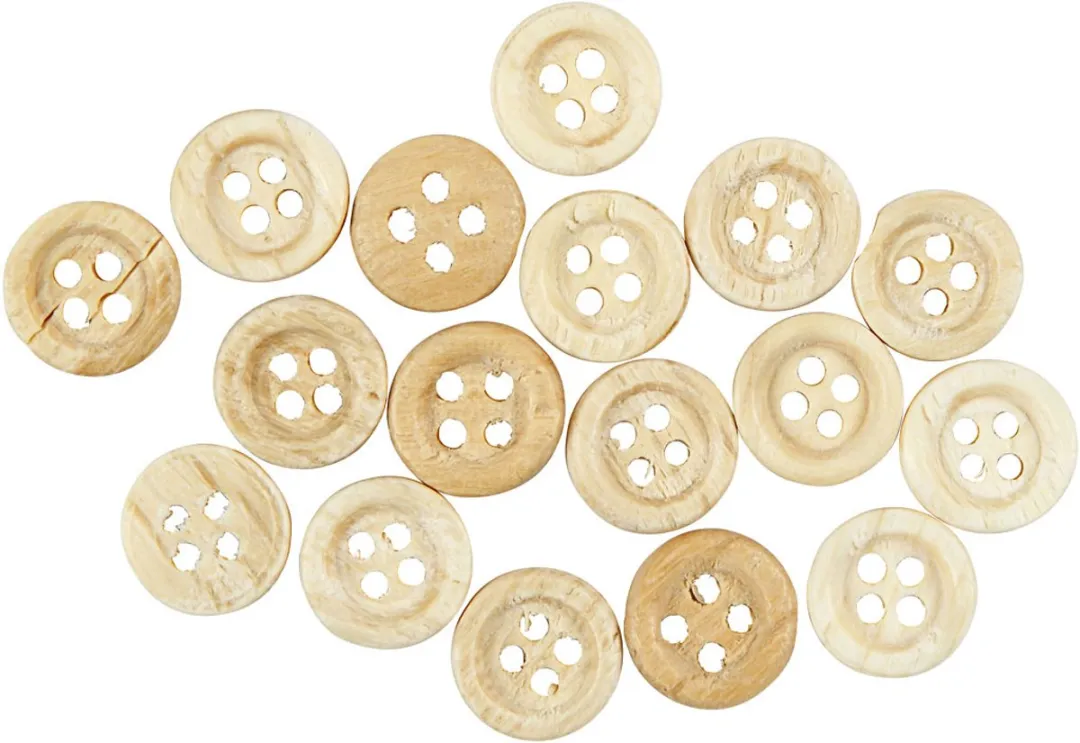 Creativ Company Houten Knopen 8mm - 50 Stuks
