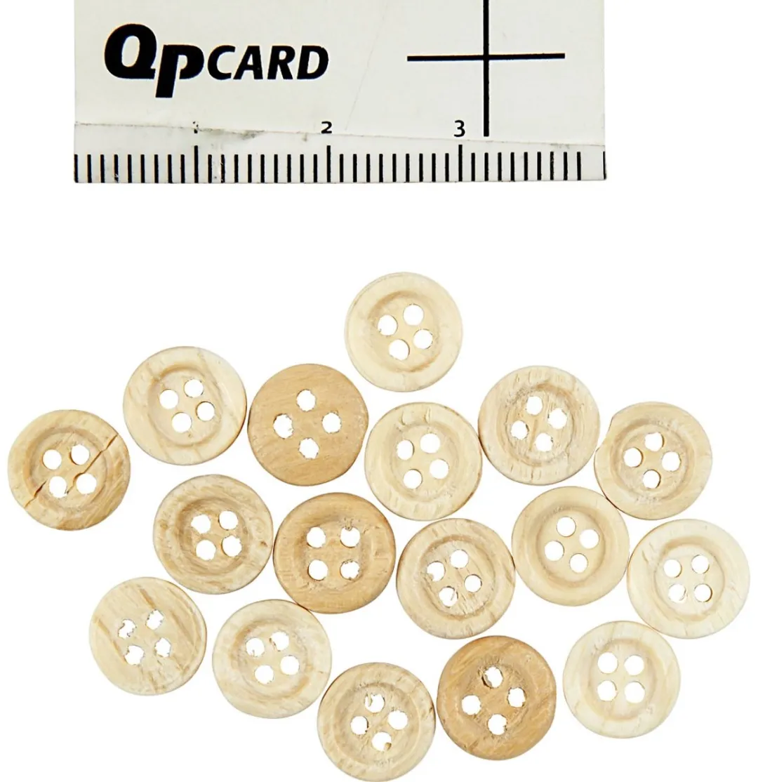 Creativ Company Houten Knopen 8mm - 50 Stuks
