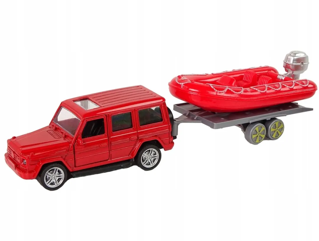 Lean Toys Brandweer Voertuig Set - Rood/Grijs - afbeelding 5 van 5