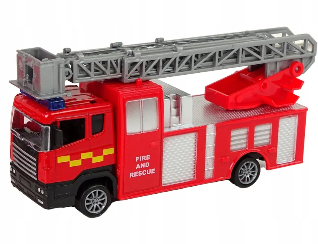 Lean Toys Brandweer Voertuig Set - Rood/Grijs - afbeelding 2 van 5