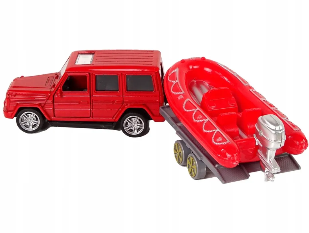 Lean Toys Brandweer Voertuig Set - Rood/Grijs - afbeelding 4 van 5