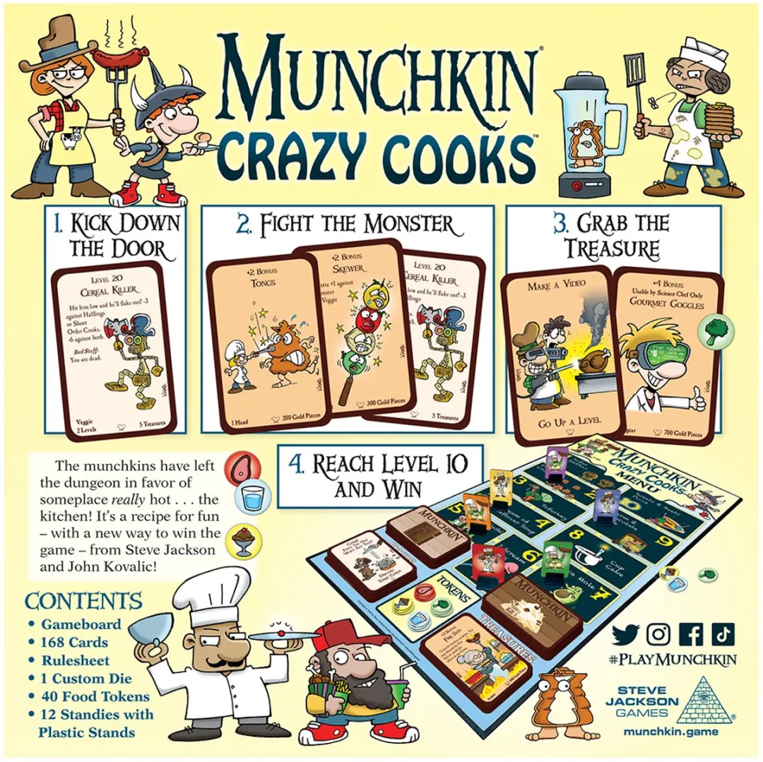 Steve Jackson Games Munchkin Crazy Cooks Kaartspel - 3-6 Spelers