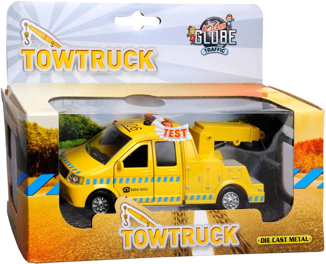 Kids GLOBE Afsleepwagen Licht & Geluid 510651 - Geel
