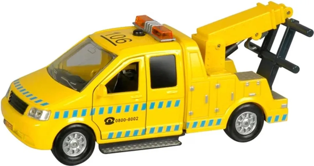 Kids GLOBE Afsleepwagen Licht & Geluid 510651 - Geel
